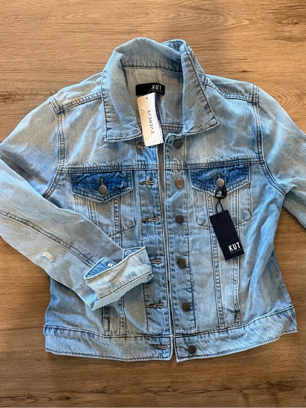 Kut from the Kloth Light Wash Denim Jacket - WOMENS Julia - Picture 1 of 4